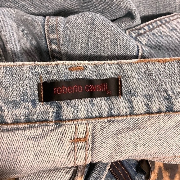 ROBERTO CAVALLI VINTAGE 90s EMBROIDERED BOHO JEANS - Picture 7 of 14